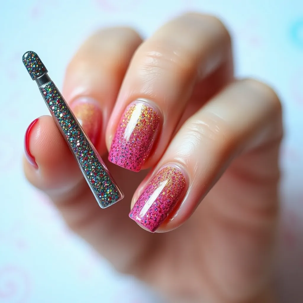 Jak zrobić paznokcie z brokatem ombre?