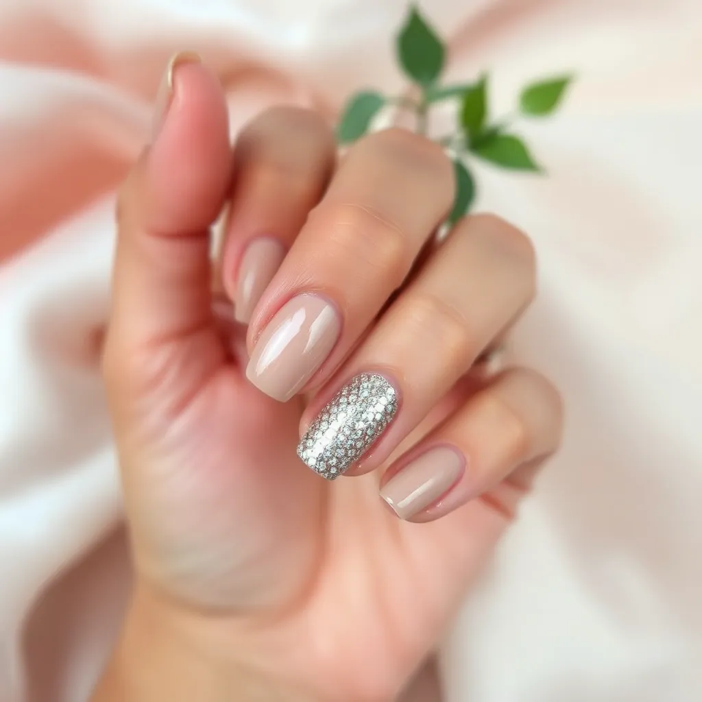 Paznokcie nudę z brokatem – jak osiągnąć ten efekt?